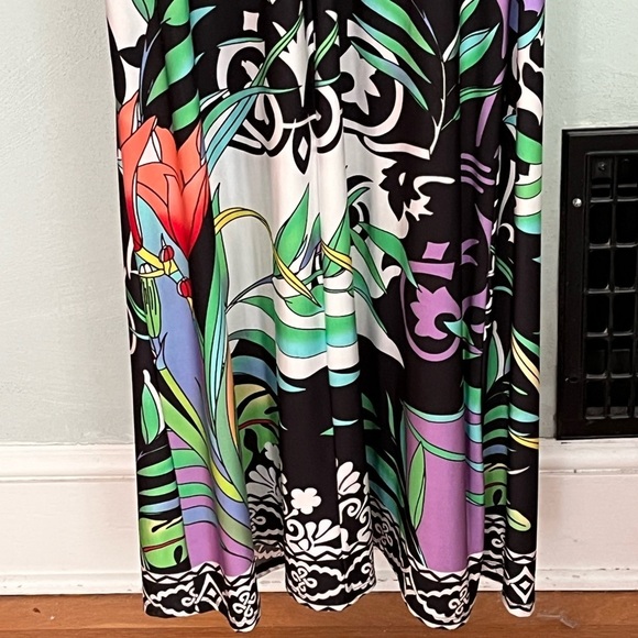 B. Darlin Vintage Y2K Strappy Tropical Floral Long Summer Maxi Dress Size Small - Picture 8 of 11